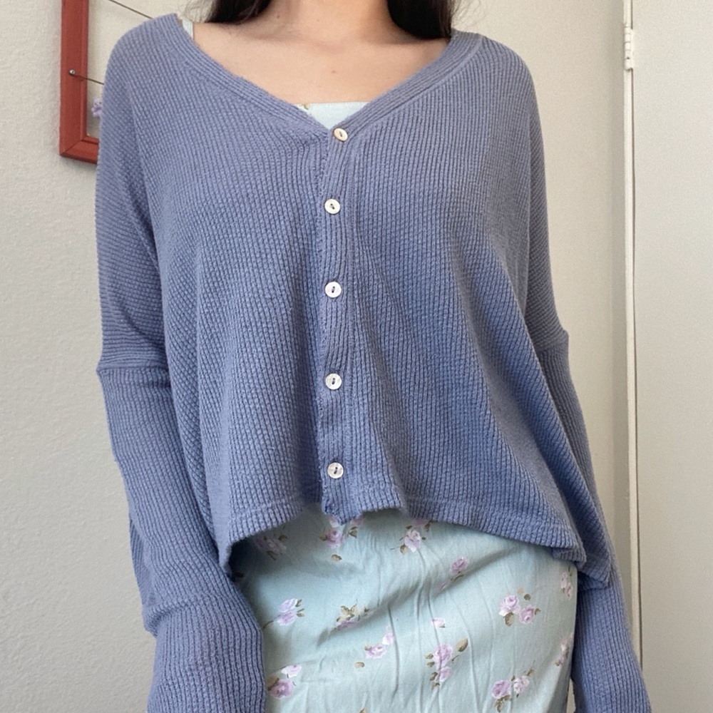 SOLD periwinkle knit top 🧚🏽‍♀️ - Picture 4 of 4